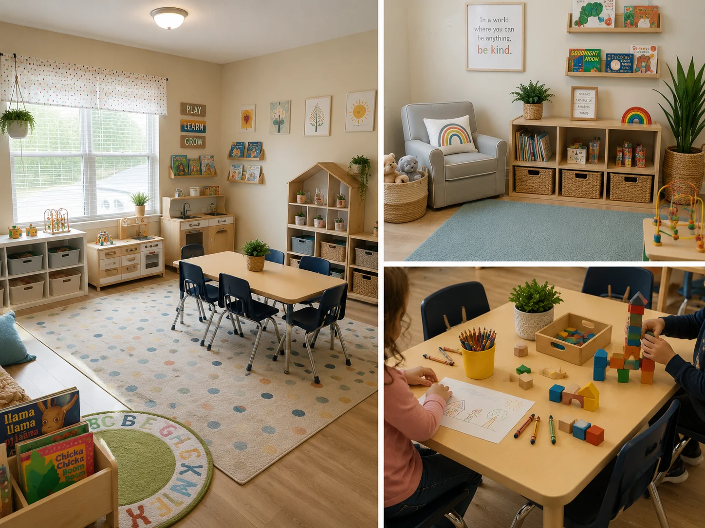 Ambiente organizado de Home Daycare apresentado no perfil demonstrativo